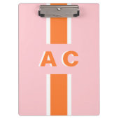 Retro Brautparty Girl Personalisiert Monogramm Klemmbrett (Vorderseite)