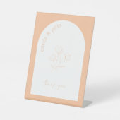 Retro Brautparty Hochzeitsgeschenk Tafel Zeichen A Sockelschild (Vorderseite)