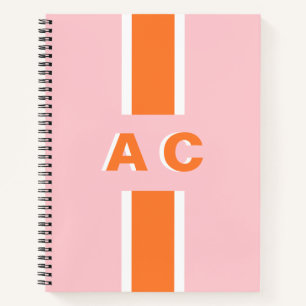 Retro Brautparty Personalisiert Monogramm Notizblock