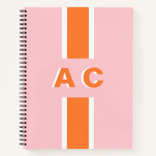 Retro-Brautparty personalisiertes Monogramm Notizblock (Vorderseite)