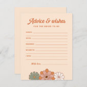 Retro-Brautparty-Ratschläge und Wunschkarte (Vorne/Hinten)