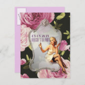 Retro Brautparty Tee Party Save the Date Ankündigungspostkarte (Vorne/Hinten)