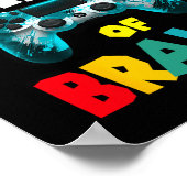 Retro Brawl King Gamer Gaming Brawler Brawl Funny  Poster (Ecke)