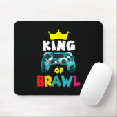 Retro Brawl King Gamer Gaming Brawler Brawl Lustig Mousepad (Mit Mouse)