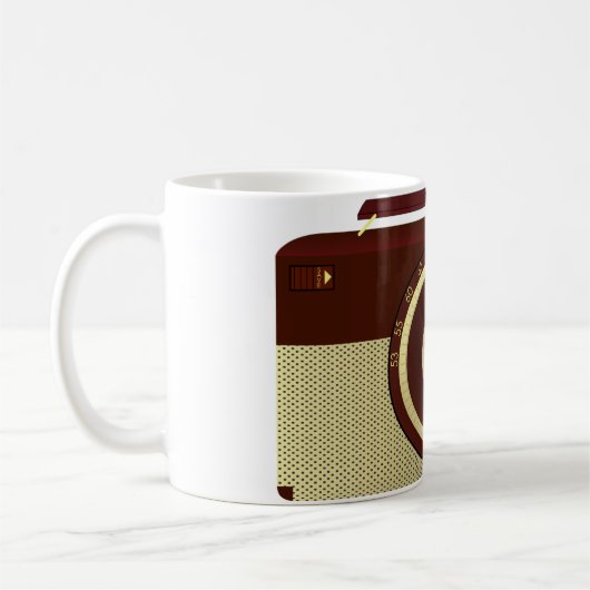 Retro Brawn and Gold Antiquitätenradio Kaffeetasse (Links)