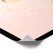 Retro Brazil copacabana Beach Travel Poster (Ecke)