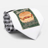 Retro Breakfast Bagel Necktie Krawatte (Gerollt)