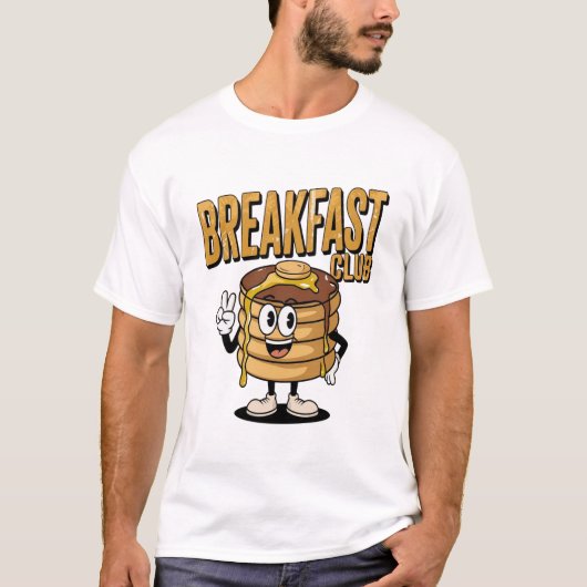 Retro Breakfast Club | Funny Feinschmecker T-Shirt (Vorderseite)