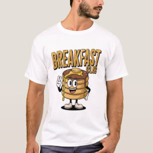 Retro Breakfast Club Pfannkuchen-Stapel Lustiger T-Shirt