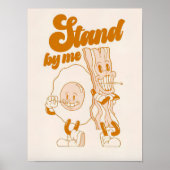Retro Breakfast Print Vintage Diner Illustration  Poster (Vorne)