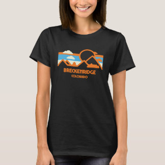 Retro Breckenridge Colorado Mountain Range Sunset T-Shirt