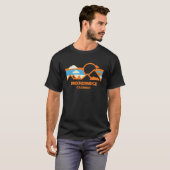 Retro Breckenridge Colorado Mountain Range Sunset T-Shirt (Vorne ganz)