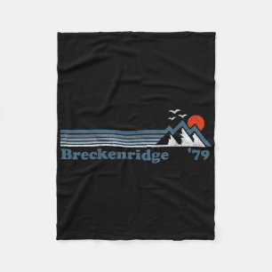 Retro Breckenridge Ski Resort Colorado Snowboard S Fleecedecke