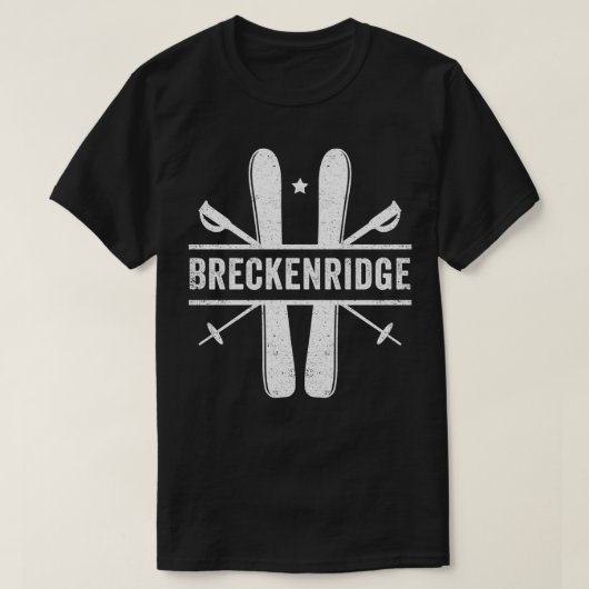 Retro Breckenridge Souvenir Ski Vintag Breckenrid T-Shirt (Design vorne)