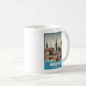 Retro Bremen Skyline Kaffeetasse (VorderseiteRechts)