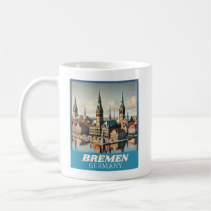 Retro Bremen Skyline Kaffeetasse