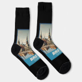 Retro Bremen Skyline Socken (Rechts)