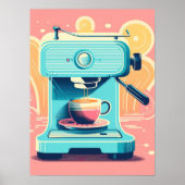Retro Brew: Ästhetisches Espresso Poster (Vorne)