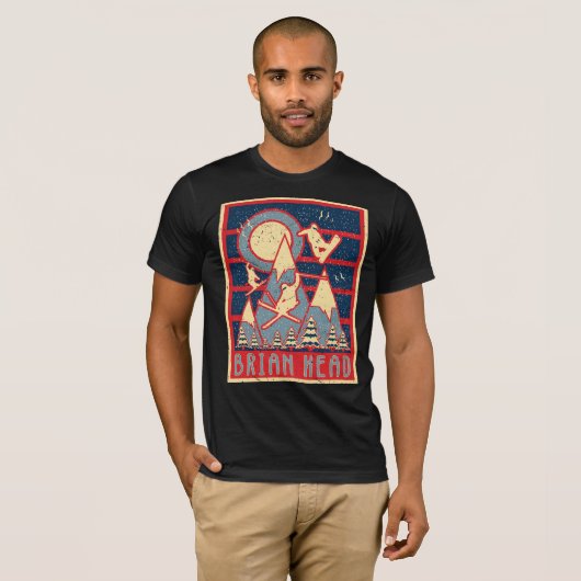 Retro Brian Head Ski T - Shirt (Vorne ganz)