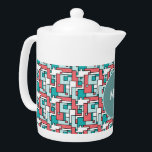 Retro Brick Muster<br><div class="desc">Spielen Sie auf dem geometrischen Rechteck der 1960er Jahre mit den heute beliebten Farben in gedämpften Grüntönen und Ziegelsteinen - Stilvoll und trendig, für dieses absolut schicke Aussehen</div>