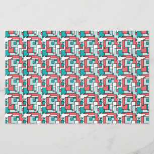 Retro Brick Muster Briefpapier