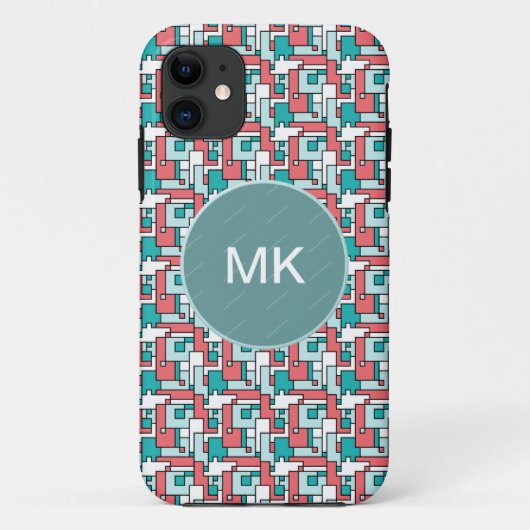 Retro Brick Muster Case-Mate iPhone Hülle (Rückseite)