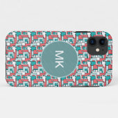 Retro Brick Muster Case-Mate iPhone Hülle (Rückseite (Horizontal))