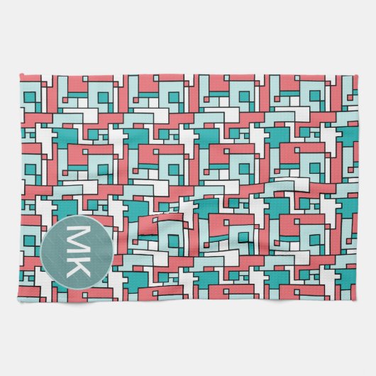 Retro Brick Muster Geschirrtuch (Horizontal)