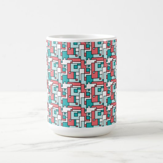 Retro Brick Muster Kaffeetasse (Mittel)