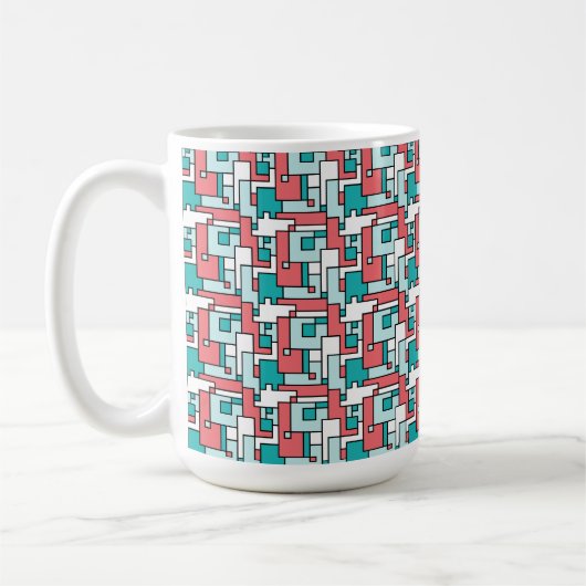Retro Brick Muster Kaffeetasse (Links)