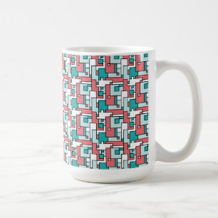Retro Brick Muster Kaffeetasse