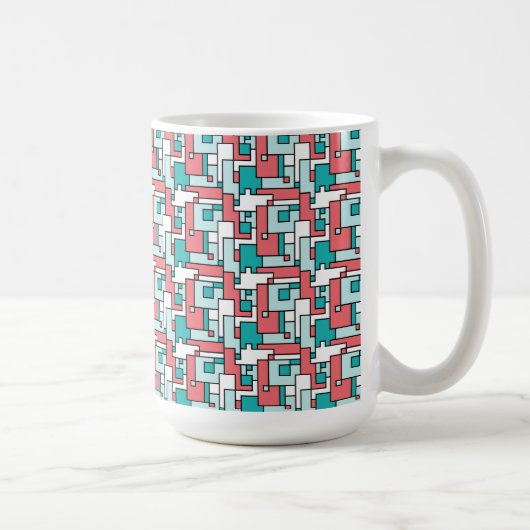 Retro Brick Muster Kaffeetasse (Rechts)