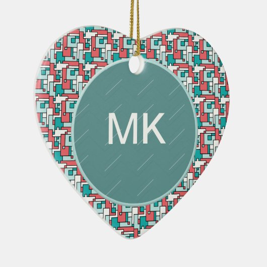 Retro Brick Muster Keramik Ornament (Rechts)