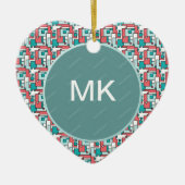 Retro Brick Muster Keramik Ornament (Vorne)