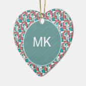 Retro Brick Muster Keramik Ornament (Links)