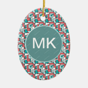 Retro Brick Muster Keramik Ornament