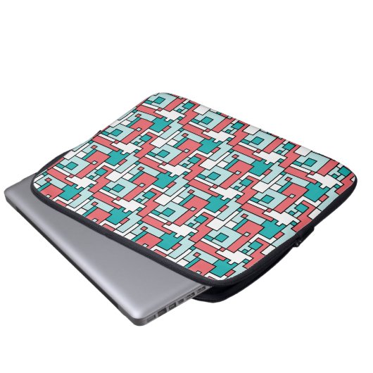 Retro Brick Muster Laptopschutzhülle (Vorne Knopf)