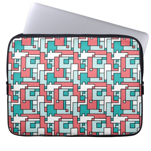 Retro Brick Muster Laptopschutzhülle (Vorderseite)