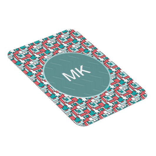 Retro Brick Muster Magnet (Rechte Seite)