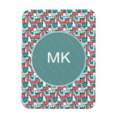 Retro Brick Muster Magnet (Vertikal)