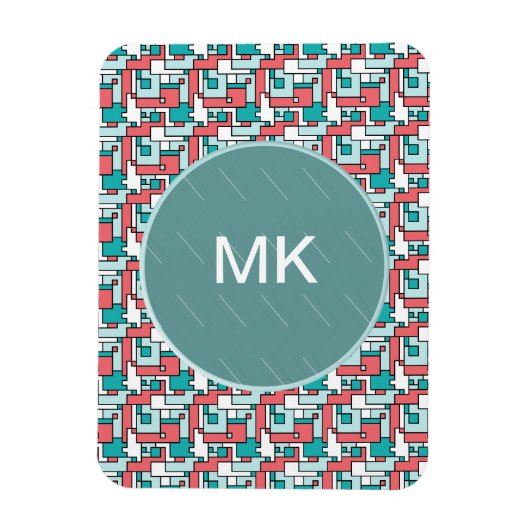 Retro Brick Muster Magnet (Vertikal)