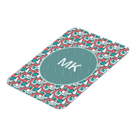 Retro Brick Muster Magnet (Linke Seite)