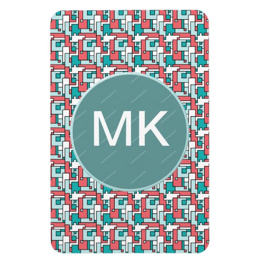 Retro Brick Muster Magnet (Vertikal)