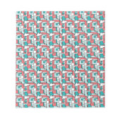 Retro Brick Muster Notizblock (Vorderseite)