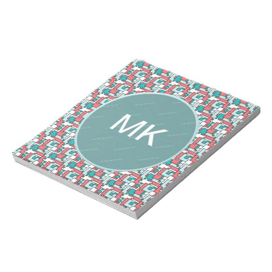 Retro Brick Muster Notizblock (Rotiert)