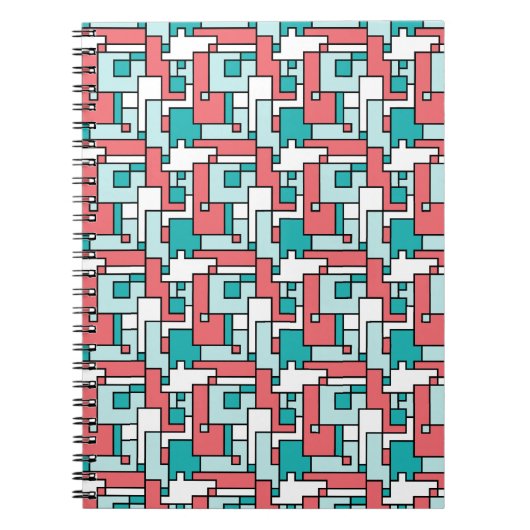 Retro Brick Muster Notizblock (Vorderseite)