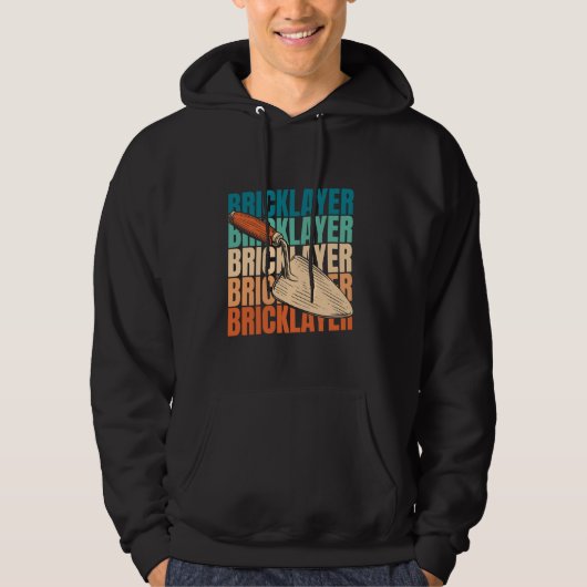 Retro Brickie Mauerwerk Bricklayer Block - Brick V Hoodie (Vorderseite)