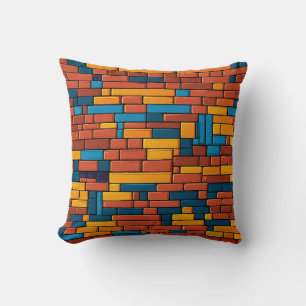 Retro Bricks Nostalgia Design Kissen