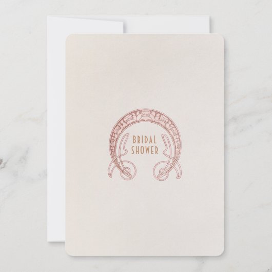 Retro Bridal Dusche Einladungen Art Nouveau Morris (Rückseite)