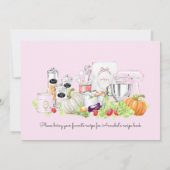 Retro Bridal Kitchen Dusche Einladung (Rückseite)